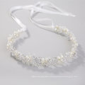 Handmade Women Crystal Rhinestone Bridal Wedding Flower Pearl Headband